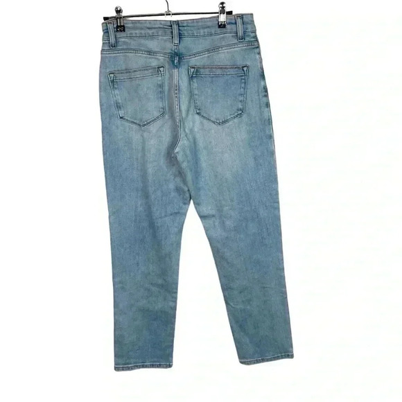 Reiss Light Wash Bailey High Waisted Straight Leg Jean - Picture 3 of 9